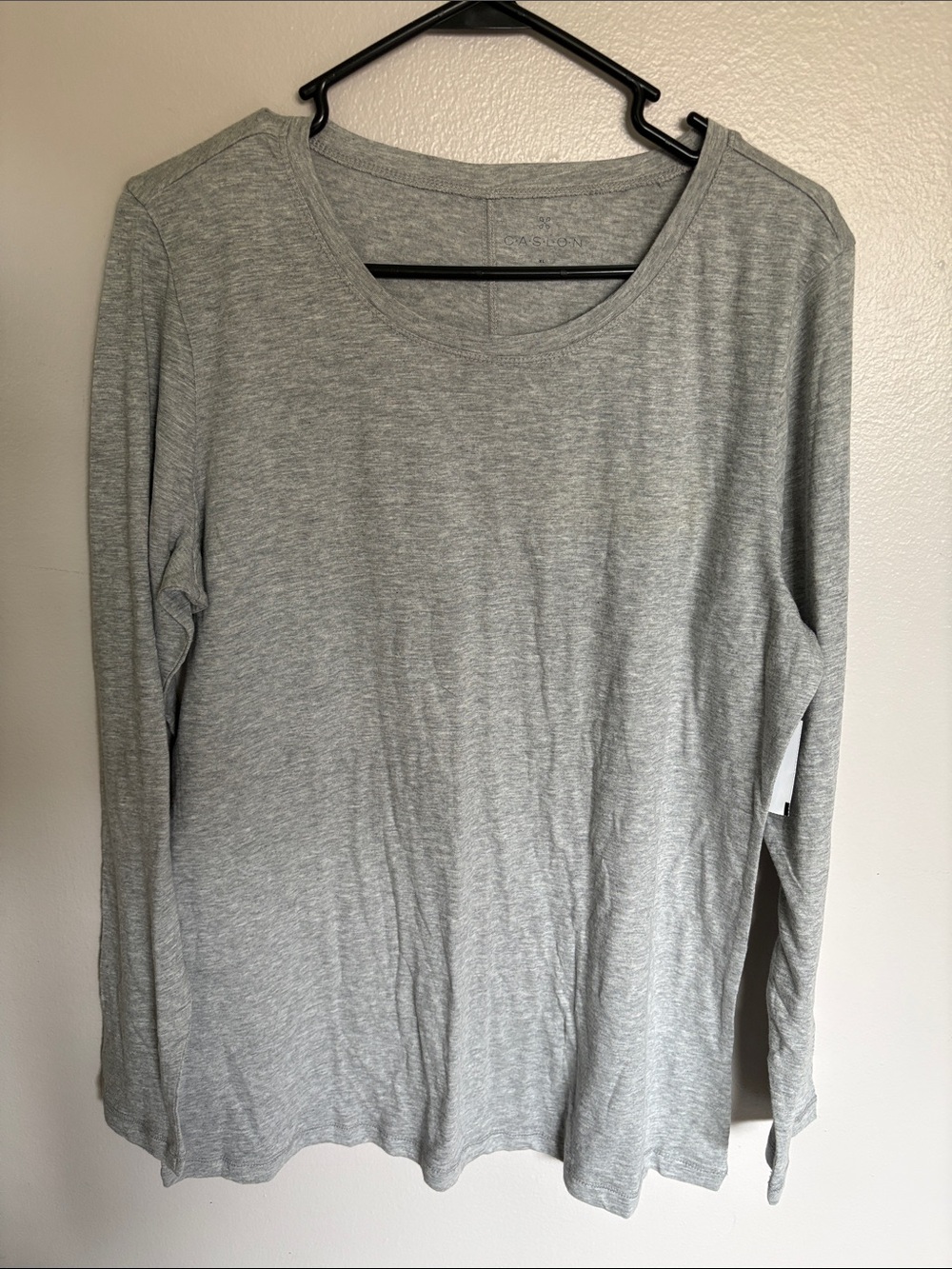 Caslon Heather Gray Long Sleeve Crewneck Tee